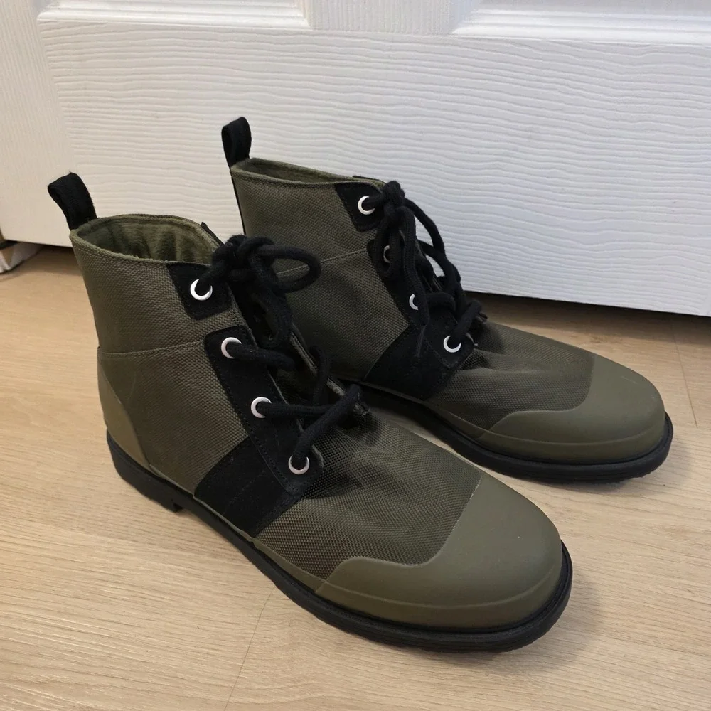 Hunter Green Insulated Commando Waterproof Outdoor Lace Up‎ Ankle Boots Size 12